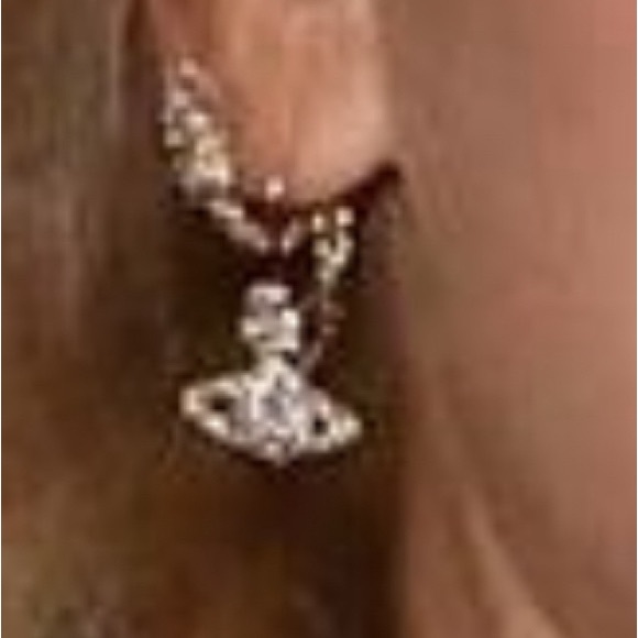Taylor Swift Chiefs game earrings Silver tone with CZ’s ORB TTPD - Picture 4 of 4